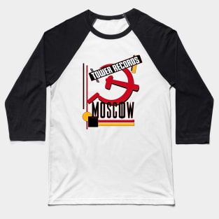 Tower Records Moscow Retro Vintage Baseball T-Shirt